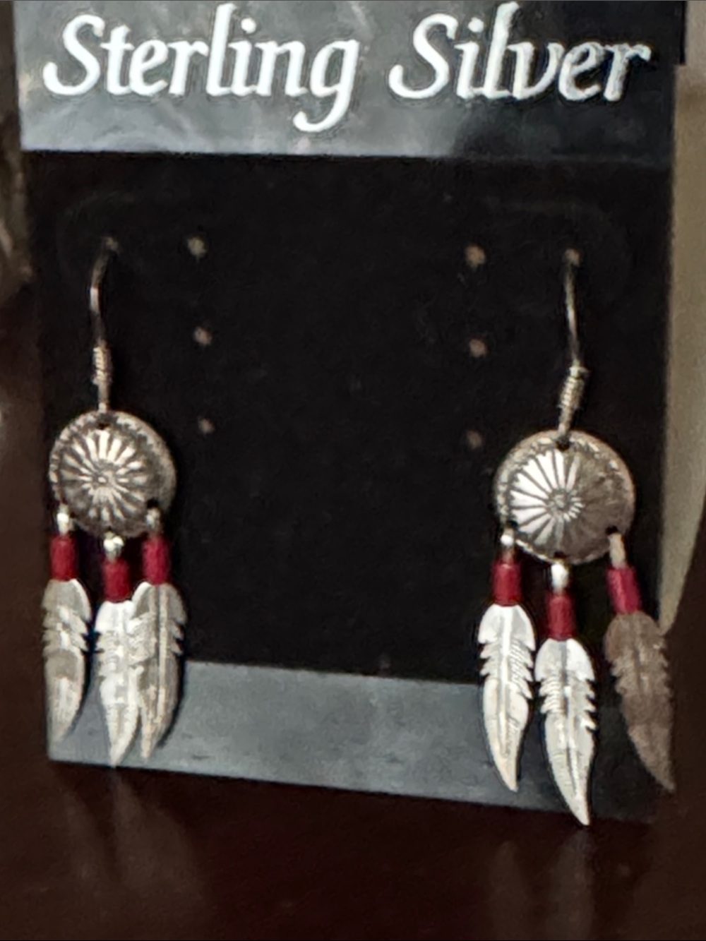 Sterling Silver dangle concho earrings